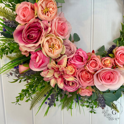 Floral Wreath – Roses And Lavender